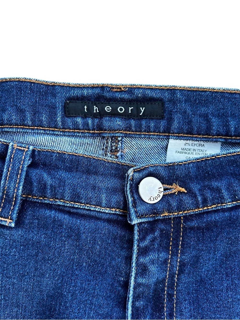 Theory Dark Wash Straight Jeans Women’s Size 8 - Picture 4 of 9